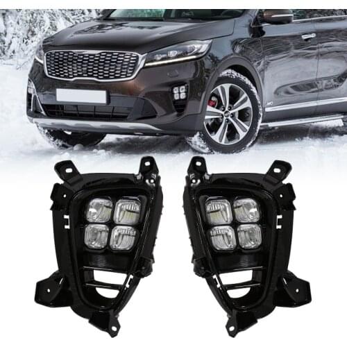 LED Fog Lights For KIA Sorento prime 2018 2019 2020 DRL Daytime Running Light Auto Headlights Led