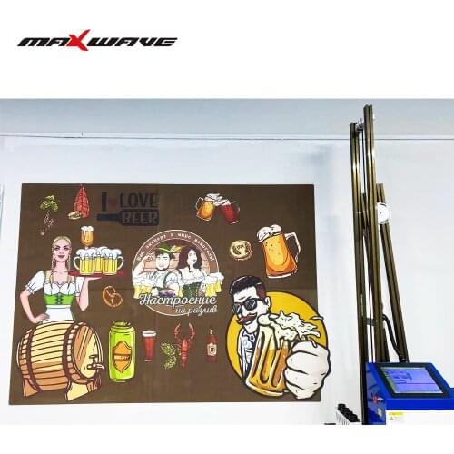Outdoor 3.5m ADheight Large size height 3D Wall Printer Automatic Wall Printing Printer Direct To Wall Printer with CMYKW UV ink