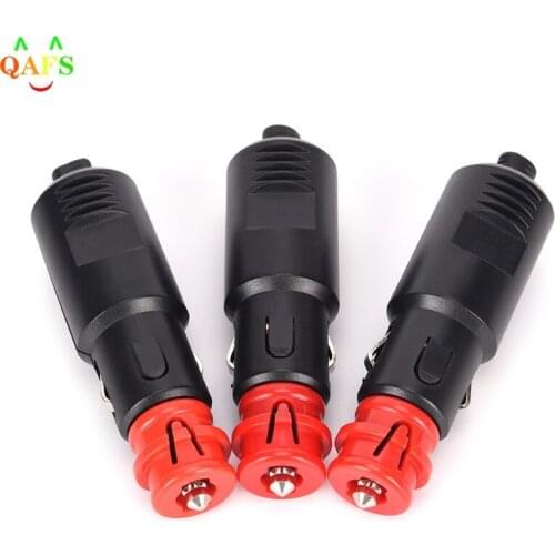 1pc Universa 12V-24V Car Cigarette Lighter Plug Socket Power Plug Connection Male Adaptor