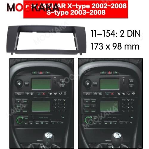2 Din Car Radio Fascia Installation Frame For JAGUAR X-type 2002-2008, S-type Kit Stereo Player Trim Mount Dashboard