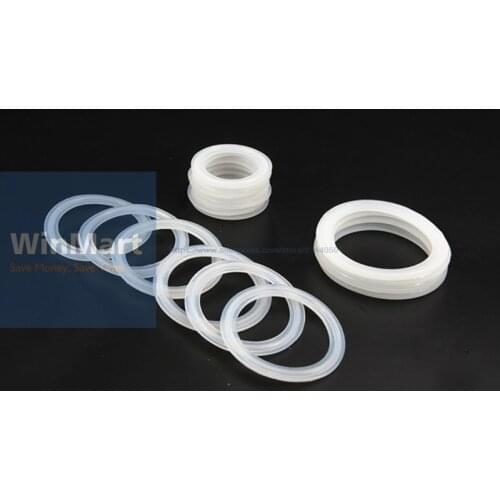 5pcs Sanitary Tri Clamp Silicone Gasket 51mm Pipe x 64mm O/D Type Ferrule Flange Sealing Gasket Ring Washer Thickness 4mm