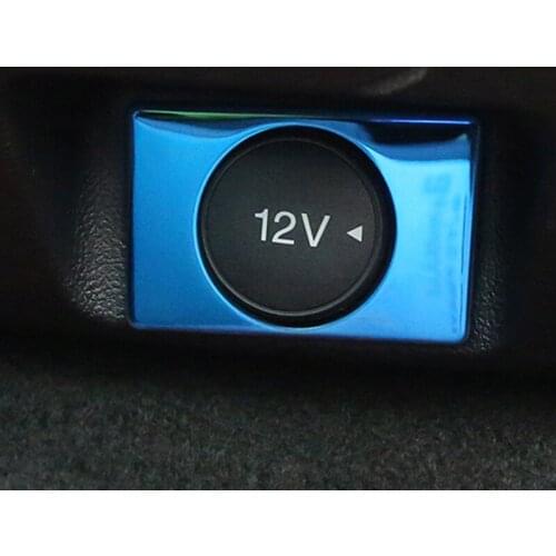 Car rear row charging port bright frame USB interface decorative stickers for Ford Focus 2019 2020 accessories carstyling