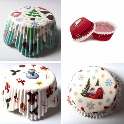 100 Halloween Valentines Day Heart Cupcake Paper Liners Muffin Cases Cup Cake Topper Baking Tray Kitchen Pastry Tool Christmas