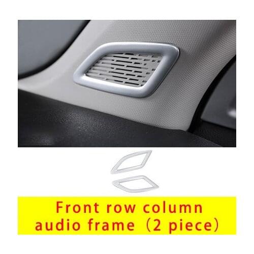 For Skoda KAMIQ ABS chrome silver Front row column audio frame 2pcs