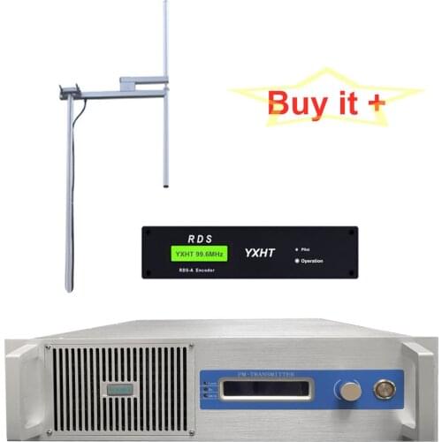 2000W FM Broadcast Transmitter+1-Bay Antenna With Digital Rds Encoder Radio Data System Encoder