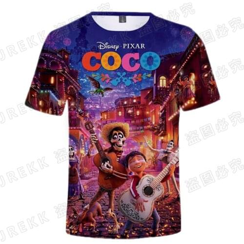2021 Cartoon Anime Coco 3D T shirt Men Women Children Casual Streetwear Boy Girl Kids Print T-shirt Fashion Summer Cool Tops Tee