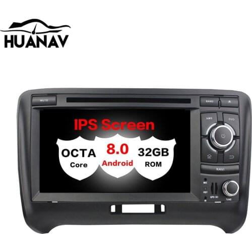 HUANVA Android 8 4+32G Car CD DVD Player GPS navigation For Audi TT 2006-2013 head unit multimedia player tape recorder 8-Core