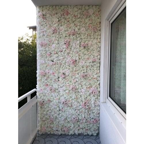 40x60cm Silk Rose Artificial Flowers Mat Wedding Decoration Fake Flowers Wall for Wedding Background Decoration Floral Mats