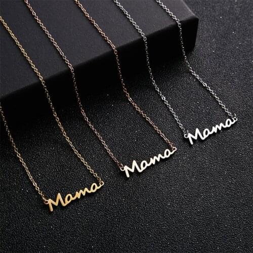 Mother Pendant Necklace Woman Fashion Stainless Steel MotherS Day Gifts Christmas Birthday Gifts For Mama Jewelry Accessories