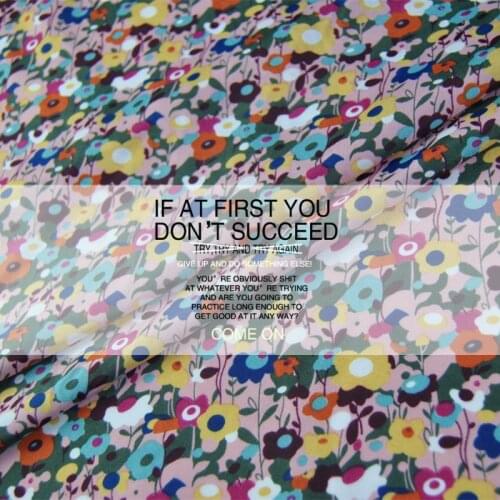 LEO&LIN Floral Synthetic Polyester Fiber Impervious Fabric Drape Dress Shirt 50cm