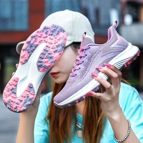 Summer Mesh Sneakers Hollow Breathable Casual Shoes Womens Shoes Light Running Shoes Non-slip Design Sports Shoes Gym Shoes