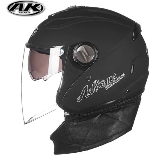 AK four seasons electric car half-covered helmets men&women double lens autumn winter motorcycle helmet