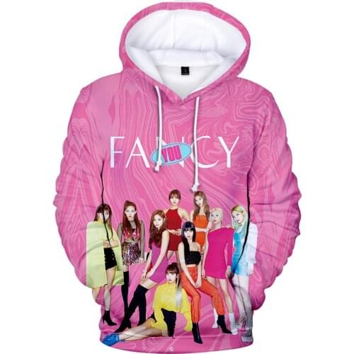 TWICE New album FANCY YOU 3D hoodies women fashion hip hop hoodie sweatshirt women harajuku long sleeve Jacket coat Kpop Clothes