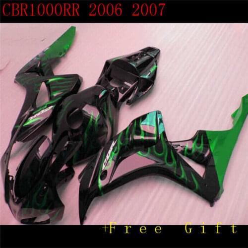 Dor-New Fairings For CBR1000RR 06 07 CBR1000 2006 2007 ABS Plastic Motorcycle Fairing Kits Cowlings Bodywork black green