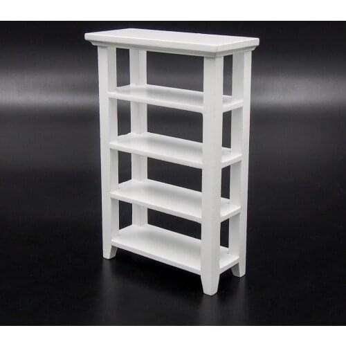Odoria 1:12 Miniature Wooden Storage Bookshelf Display Rack Dollhouse Furniture Accessories