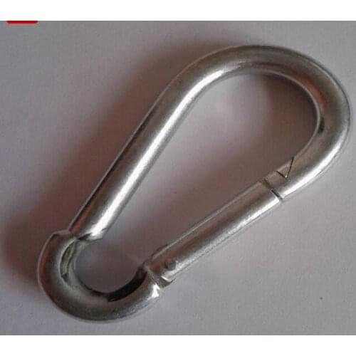 Wholesale 100pcs/lot Large 100mm x 10mm galvanised Steel Carabiner Hook Clasps Spring loaded gate latch