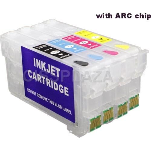 CISSPLAZA 1x Europe T405 405xl Refillable INK Cartridge with one time chip compatible for epson WF-7830 WF-7835 WF-7840 WF-3820