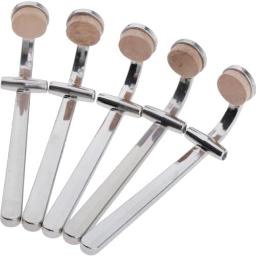 5 Packs Stainless Steel Trombone Waterkey Spit Value & Cork Pad Accessories Trombone Spit Valve Water Key with Cork Pad