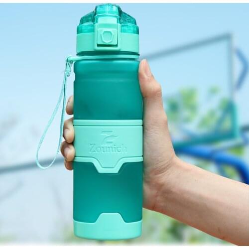 ZOUNICH Water For Bottle Sports Protein Shaker Outdoor Travel Portable Leakproof Tritan Plastic Drink Bottle BPA Free