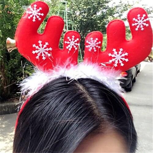 Christmas Hair Accessories Santa Claus Reindeer Antler Headdress Creative Makeup Decoration Household Items 6zHH102