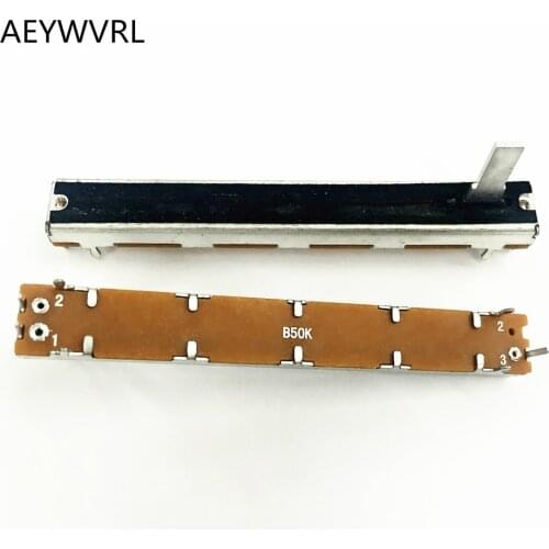 Single potentiometer B10K B20K B50K B100K 60MM Straight Slide Potentiometer handle 15MM