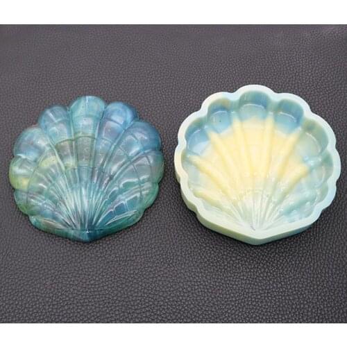 DIY Crafts Making Crystal Epoxy Mold Shell Shape Table Top Storage Box Desktop Decoration Molud Set Resin Silicone Molds Dropshi