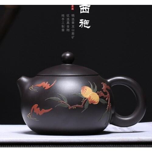 Shi pot wholesale manufacturers selling ore black silicon carbide all hand painted clay recommended tea drop shipping