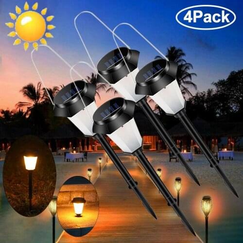 Solar landscape light simulation dynamic torch lawn ground plug light outdoor garden courtyard induction decorative light