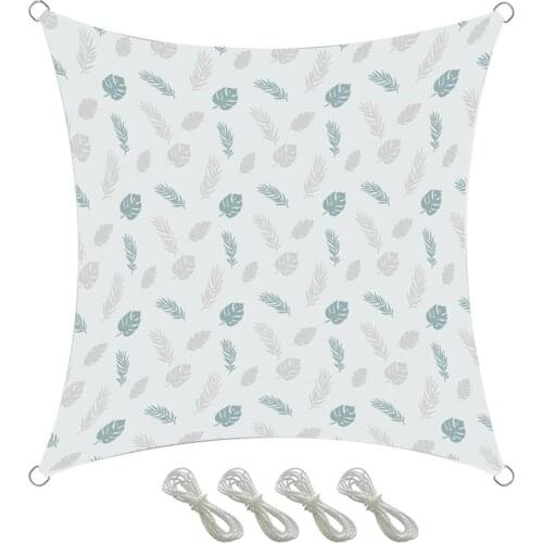 Shade Cloth Quadrangle Sail Canopy Outdoor Square Garden 98% UV Set Rainproof With Hardware Kit 2m*4 Rope Protection Awning