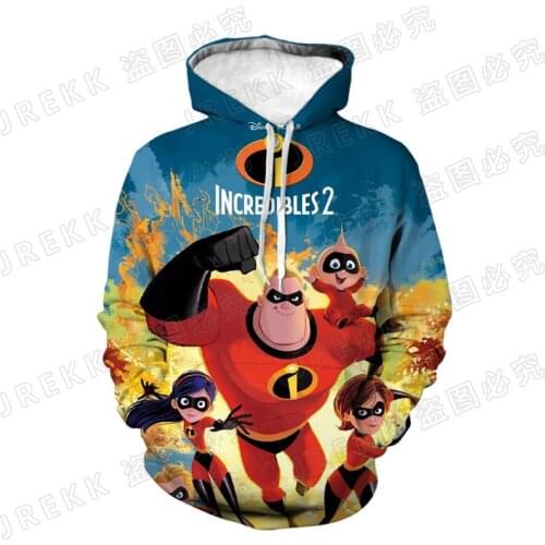 The Incredibles 2 Hoodies Men Women Children Fashion Sweatshirts Anime 3D Printed Casual Boy Girl Kids Streetwear Pullover Tops