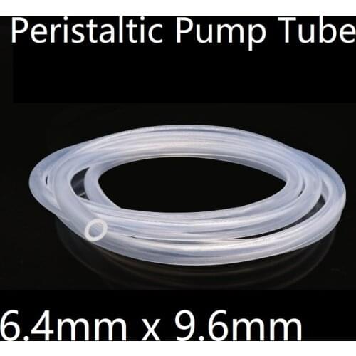 Peristaltic Pump Tube ID 6.4mm x 9.6mm OD Soft Silicone Hose Wall 1.6mm Flexible Drink Water Connect Pipe Nontoxic Transparent