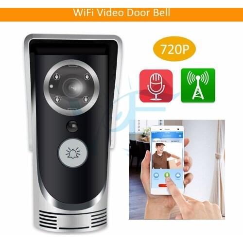 2pcs/lot silvery wifi video doorbell with waterproof case wireless camera doorphone two-way audio intercom for home office shop