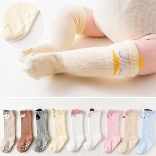 1 Pair Unisex Lovely Cartoon Fox Kids Baby Socks Knee High Socks Tights Girls Boys Baby Toddler Socks Infant Cotton Socks 0-3Y