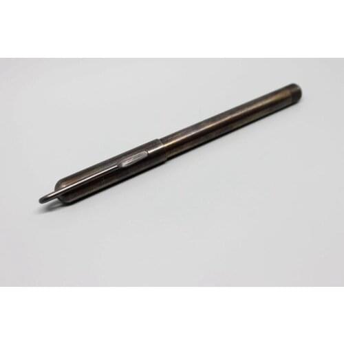 1 pcs Old Technique Black Brass Signature Pen with Clip Solid Portable Pocket Copper Handmade Gel Pen Tactical Pen Self Defense