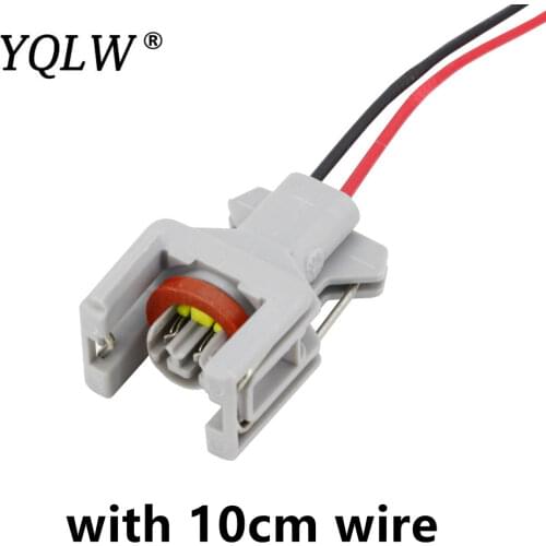 2 Pin Delphi 1.5mm Waterproof Automotive Connector Fuel Diesel Injector Fuel Rail Plug T15 10811963 240PC024S8014 with 10cm wire