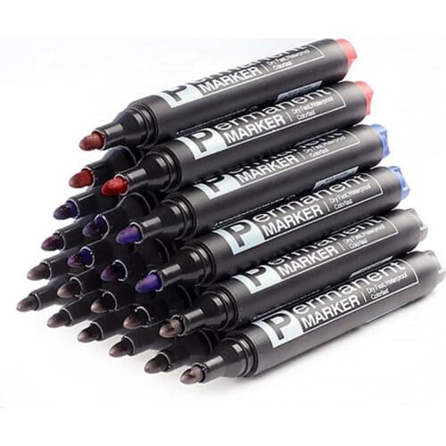 5 Pcs Permanent Paint Marker Pen Oily Waterproof Mark Pen for Tyre Markers Quick Drying Signature Pen Stationery Supplies