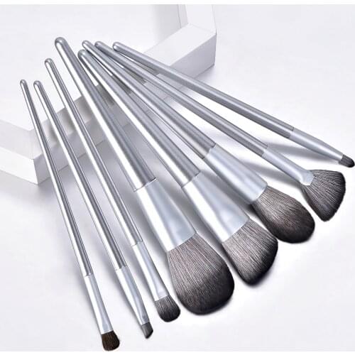 8Pcs/Set Makeup Brush Soft Synthetic Hair Wood Handle Makeup Brushes Foundation Powder Blush Eyeshadow Cosmetic Makeup Tool Set