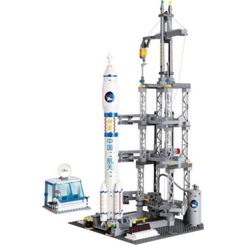 822pcs Space Series Rocket Station Building Block set Kids DIY Educational Bricks Toys Christmas Gift 83001