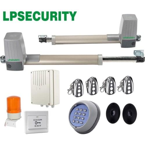 220V AC swing Automatic Gate Opener / actuator for double Swing Gates Up to 10 Feet Long or 800 Pounds each leaf