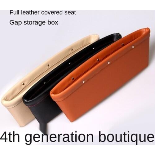 2021 Seat Gap PU Car Accessories High Quality Storage Bag Case Storage Bag Car Organizer Artificial Leather Car Seats Gap Bag