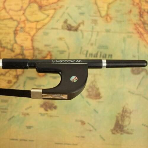 FREE SHIPPING 1/4 Size 100BGB Black Carbon Fiber German BASS BOW Good Quality Ebony Frog and Black Hair Bass Accessories