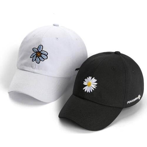Doitbest Little daisies baseball cap hat for women men Spring summer embroidery outdoor lady girls sports caps snapback