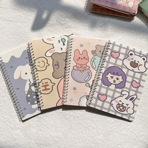 A5 Cartoon Cover Notebook Dots/Square/Ruled/Blank 120 Pages Paper Daily Writing Planner Office School Supplies Stationery