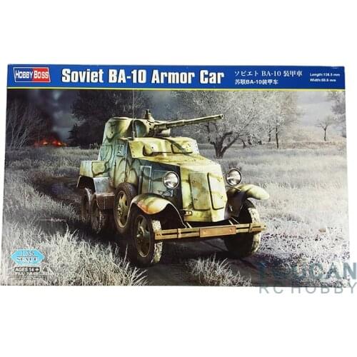 HOBBY BOSS 83840 1/35 Soviet BA-10 Armored Car Plastic Model Kit Vehicle Tank TH05971-SMT6