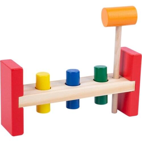 Wooden Pounding Bench With Hammer Kids Preschool Toys Multifunctional Tool Maintenance Box Baby Nut Combination Birthday Gift