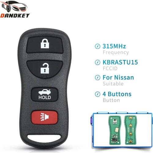 Dandkey Remote Key Car Fob KBRASTU15 4 Buttons 315Mhz For Nissan Armada Frontier Murano Pathfinder Quest Titan Xterra 2005-2007