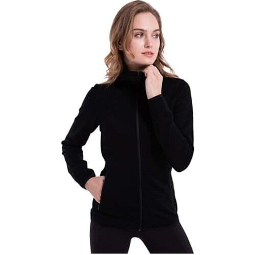 Womens 97 % Merino Wool Hoodie 240g Full Zip Warm Hooded Sweatshirt Euro Size XL