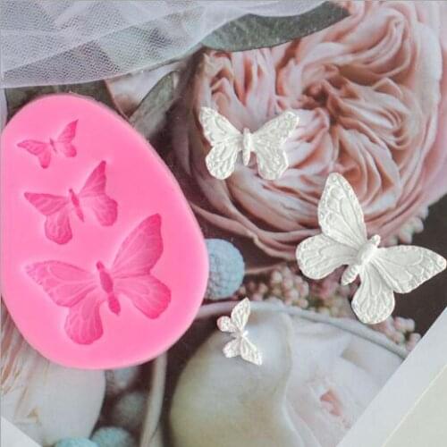 Butterfly Mold Silicone Baking Accessories 3D DIY Sugar Craft Chocolate Cutter Mould Fondant Cake Decorating Tool