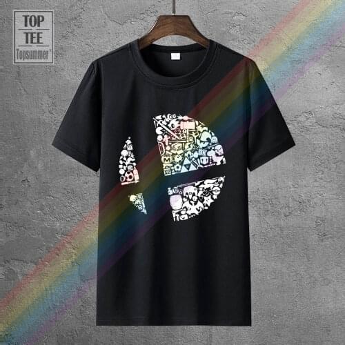 Printed Fashion Design Men All Things Smash Final Super Smash Bros T Shirt Boys Guys Clothing Short Sleeve 100%Cotton T Shirts