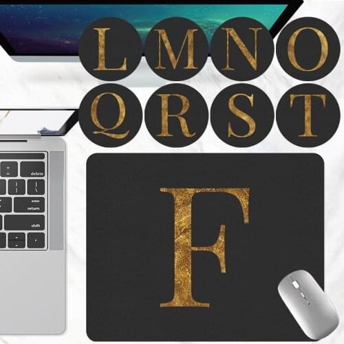 Mouse Pad Game Gamer Mouse Pad Letter Series Computer Mousepad PU Leather Mat Pad for Mouse Mice Office Waterproof Universal Mat